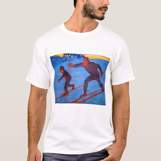 Camiseta Akseli Gallen-Kallela - Esquiadores (Anverso)