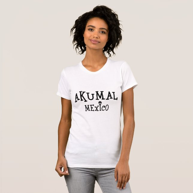 Camiseta Akumal Mexico Design - Bella de mujeres+Canvas Sli (Anverso completo)