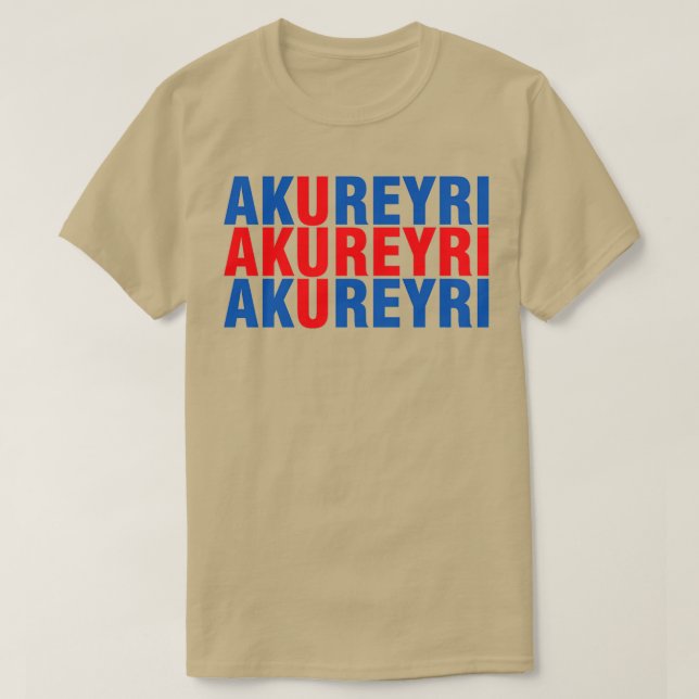 Camiseta Akureyri borg iceland (Diseño del anverso)