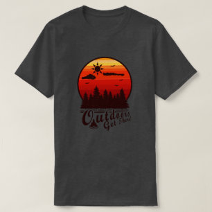 Camiseta ¡Al aire libre! Atardecer rojo
