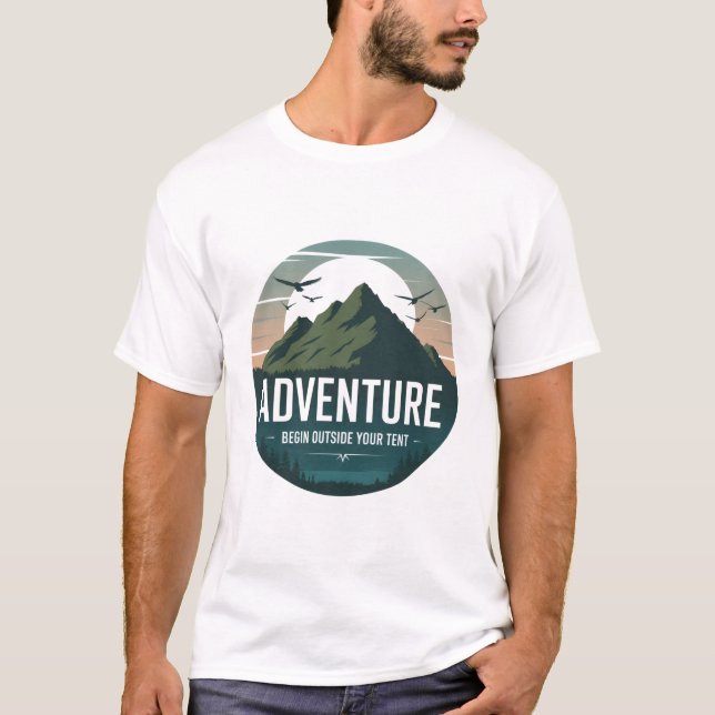 Camiseta al aire libre de la naturaleza de la vida (Anverso)
