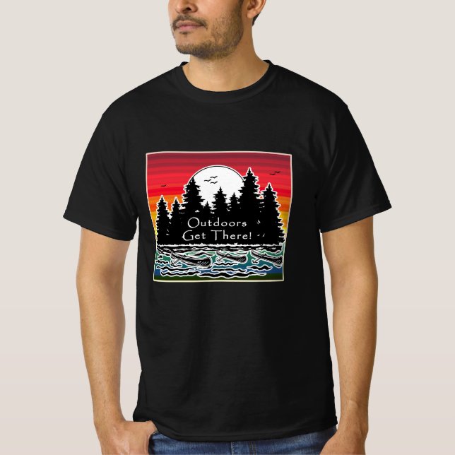 Camiseta Al Aire Libre, Llegar Hasta El Agua Del Atardecer (Anverso)
