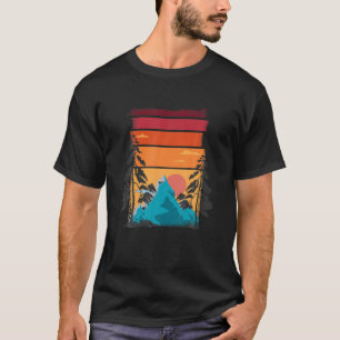 Camiseta Al aire libre Sunset Vintage Style Montañas Sun N
