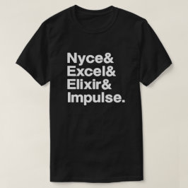Camiseta al azar del negro de NYE