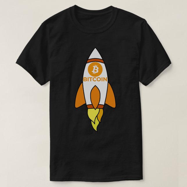 Camiseta Al Bitcoin Del Cohete De La Luna (Diseño del anverso)