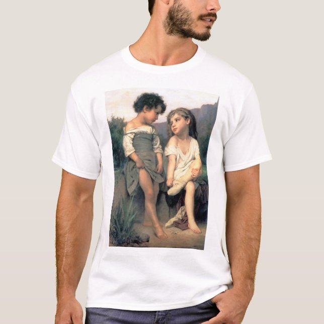 Camiseta Al borde del Brook, Bouguereau (Anverso)