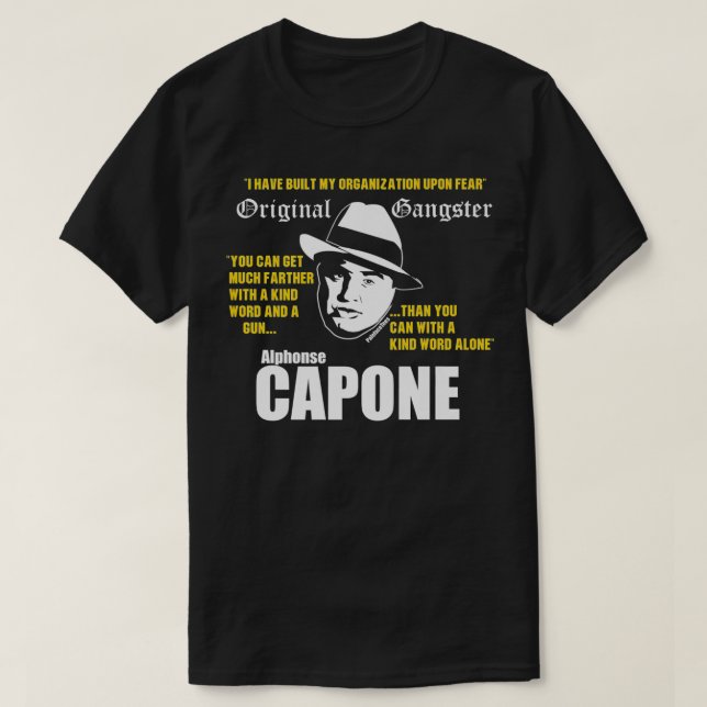 Camiseta Al Capone Era Original Gangster 1930s Outlaw Crime (Diseño del anverso)