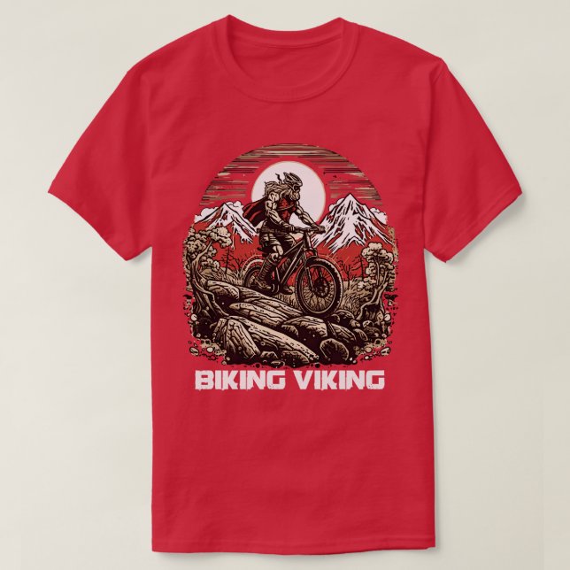 Camiseta al ciclismo viking le encanta el ciclismo de monta (Diseño del anverso)