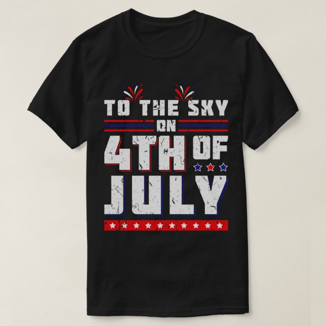 Camiseta Al Cielo El 4 De Julio Beber (Diseño del anverso)