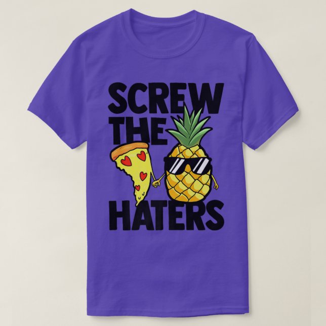 Camiseta Al diablo con los que odian Pizza Lover Comer Pizz (Diseño del anverso)