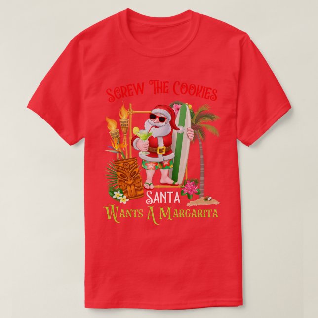 Camiseta Al diablo las galletas que Santa quiere una margar (Diseño del anverso)