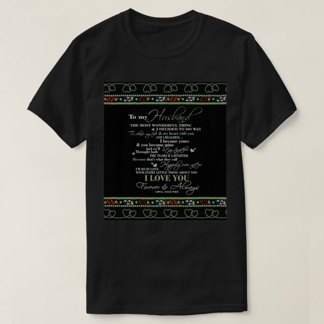 Camiseta Al Esposo Te Amo Por Siempre Y Siempre Pareja Lo (Diseño del anverso)