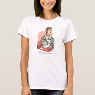 Camiseta Al gato no le importa la linda parodia de Leonardo