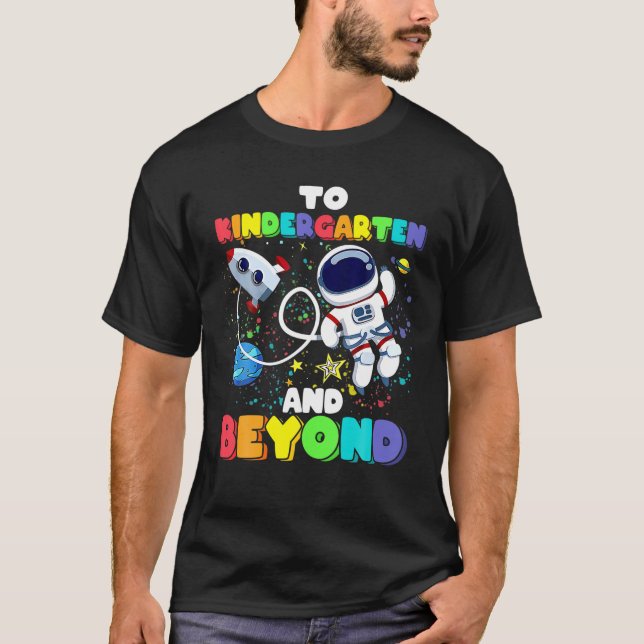 Camiseta Al jardín de infancia y más allá del astronauta de (Anverso)