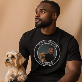 Camiseta Al mejor perro papá Personalizado foto y texto