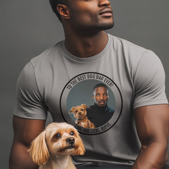 Camiseta Al mejor perro papá Personalizado foto y texto (Subido por el creador)