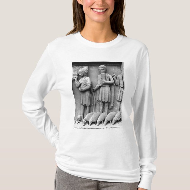 Camiseta Al oeste portal, puerta del sur, tímpano epicting (Anverso)