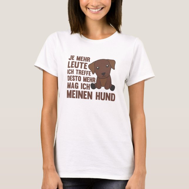Camiseta Al perro Labrador Brown no le gustan los perros (Anverso)