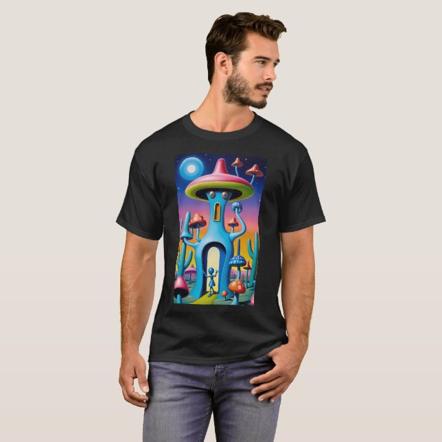 Camiseta Al suroeste de Mushroom Town Shroombillis (Anverso completo)