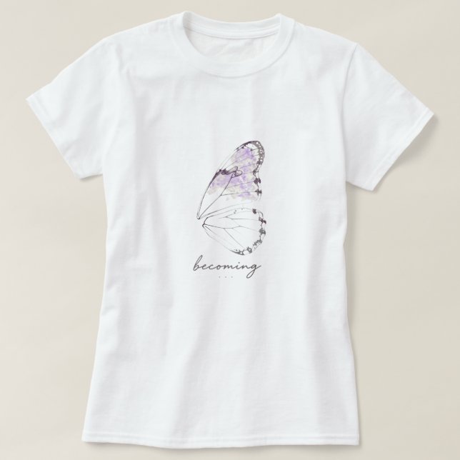Camiseta ala de mariposa en transformación (Diseño del anverso)