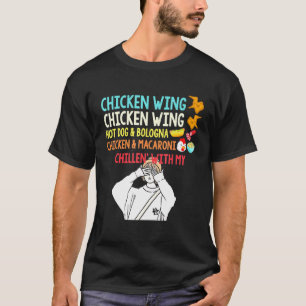 Camiseta Ala de Pollo Ala de Pollo Hotdog Bologna Pollo M