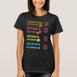 Camiseta Ala de Pollo Ala de Pollo Y Bologna Relax Comida