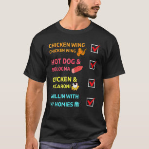 Camiseta Ala de Pollo Ala de Pollo Y Bologna Relax Comida