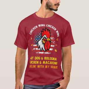 Camiseta Ala de pollo cocida Ala de pollo Ala caliente y