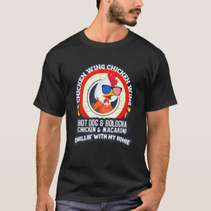 Camiseta Ala de pollo cocida Ala de pollo Perro caliente Bo