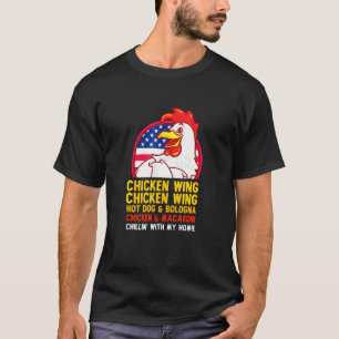 Camiseta Ala de pollo cocida Ala de pollo Perro caliente Bo