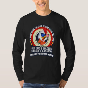 Camiseta Ala de pollo cocida Ala de pollo Perro caliente Bo