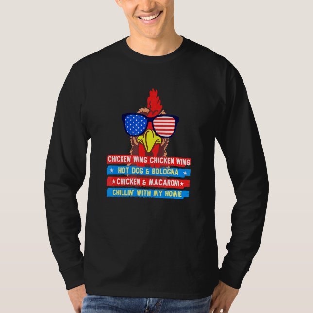 Camiseta Ala De Pollo Cocinada Ala De Pollo Perro Caliente  (Anverso)