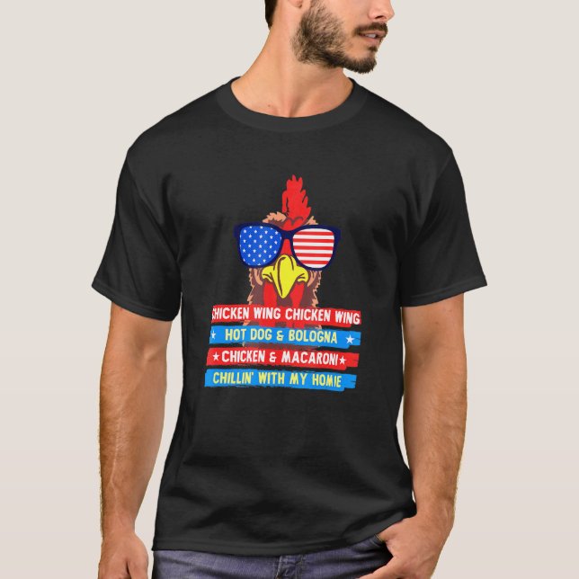Camiseta Ala De Pollo Cocinada Ala De Pollo Perro Caliente  (Anverso)