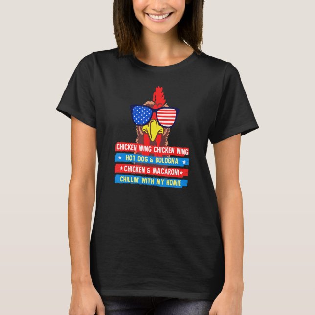 Camiseta Ala De Pollo Cocinada Ala De Pollo Perro Caliente  (Anverso)