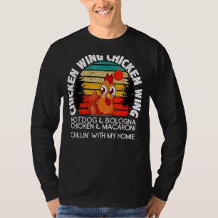 Camiseta Ala de pollo con ala caliente.Perro Bolonia Macaro