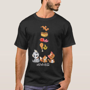 Camiseta Ala de pollo con ala de pollo Perro caliente y Bol