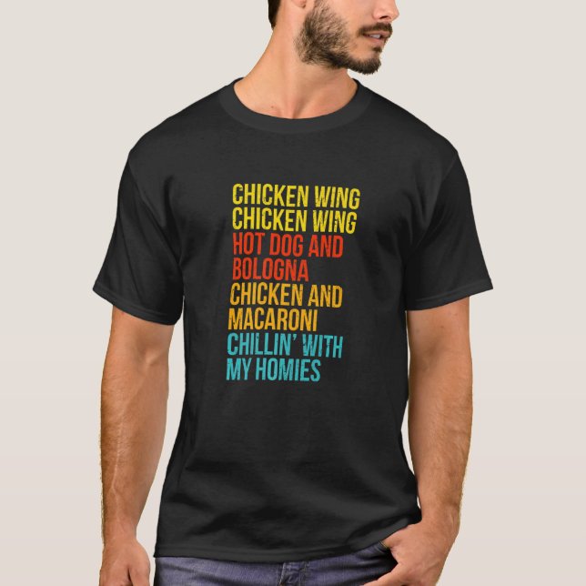 Camiseta Ala De Pollo De Ala De Pollo Hombres De Bolonia Y  (Anverso)