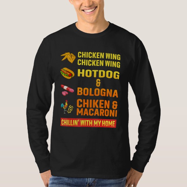 Camiseta Ala De Pollo De Pollo Ala De Gallina Perro Calient (Anverso)