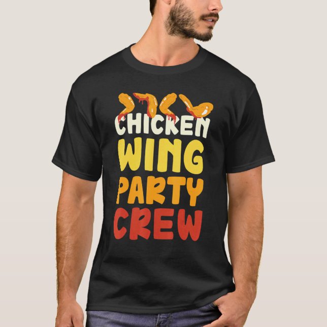 Camiseta Ala de pollo Fiesta Tripulación Alas calientes Ala (Anverso)