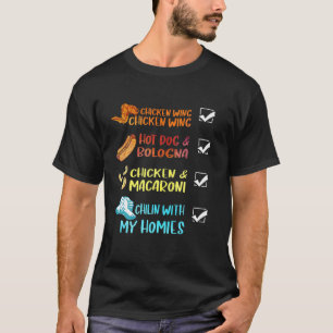 Camiseta Ala de pollo Perro caliente Comida rápida presente
