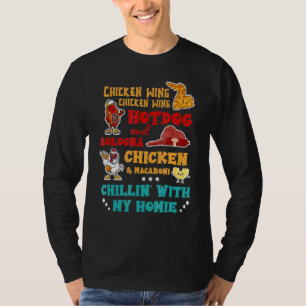 Camiseta Ala De Pollo Perro Caliente Y Pollo De Bolonia Y M