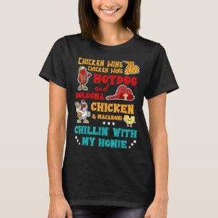 Camiseta Ala De Pollo Perro Caliente Y Pollo De Bolonia Y M