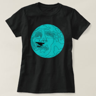 Camiseta ala delta a la luz de la luna