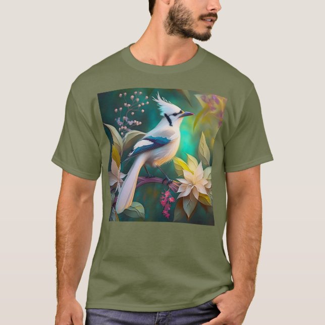 Camiseta Ala Verde azulada de la marea blanca Jay Fantasy B (Anverso)