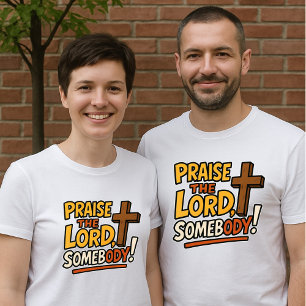 Camiseta ¡Alabado sea el Señor! - Unisex cruzado