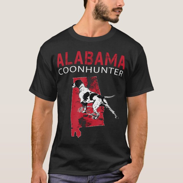 Camiseta Alabama Alabama Cazando Camisas Por Coon Hun (Anverso)