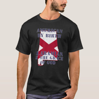 Camiseta Alabama Americano de nacimiento Alabamiano por la