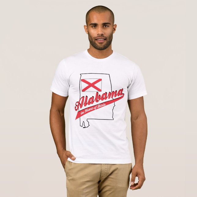 Camiseta Alabama Corazón de Dixie (Anverso completo)