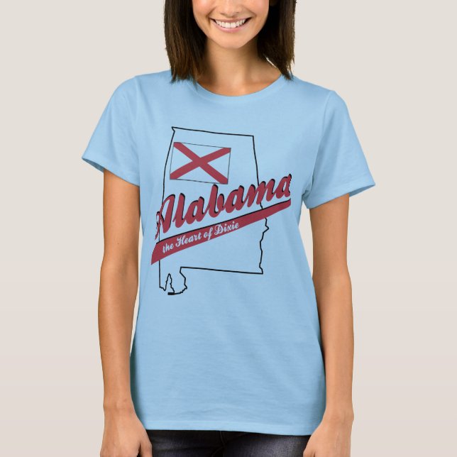 Camiseta Alabama Corazón de Dixie (Anverso)