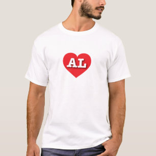Camiseta Alabama Corazón Rojo - Amo AL